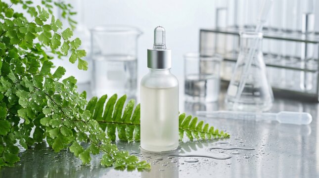 자연 유래 성분과 과학적 연구가 결합된 프리미엄 화장품 세럼 목업