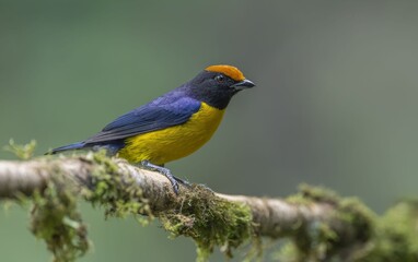 Obraz premium Tawny Capped Euphonia in the Cloud Forest!