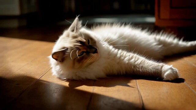 だらけてくつろぐ猫 ふてぶてしい表情がかわいい癒し動画