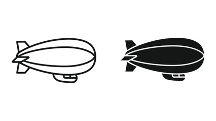 vintage airship zeppelin floating in sky flat design vector illustration © Jahidul