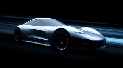 Obraz premium electric race vehicle, sustainable transportation powered by electric sports cars racing fast