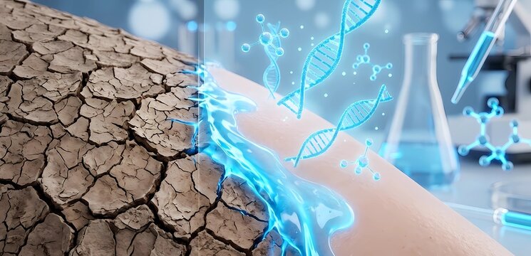Dry Cracked Skin Transformation with DNA Molecules