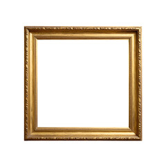 Fototapeta premium Ornate gold picture frame standing ready to showcase artwork or photos