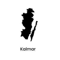 Kalmar Map Silhouette Region Sweden Vector  © Putra