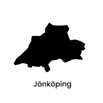 J&ouml;nk&ouml;ping Map Silhouette Region Sweden Vector