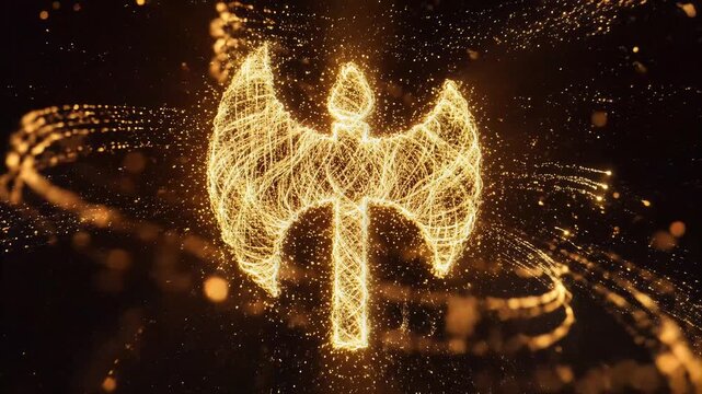 Parshuram Jayanti Golden Axe with Explosive Light Particles