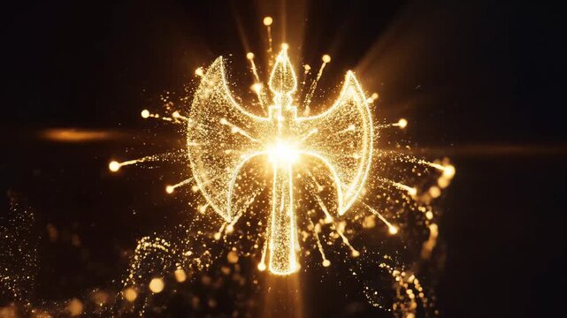 Parshuram Jayanti Golden Particle Swirl Animation