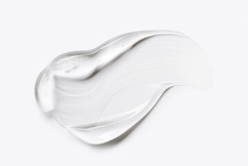 cosmetic smears cream gel texture on a light background