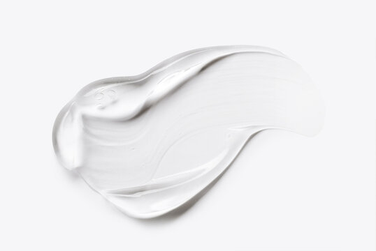 cosmetic smears cream gel texture on a light background