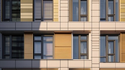Fototapeta premium Modern weather-resistant building facade with advanced protective materials and sustainable cladding