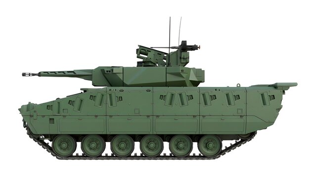 Modern German heavy infantry fighting vehicle, armed with a 30mm cannon and ATGM