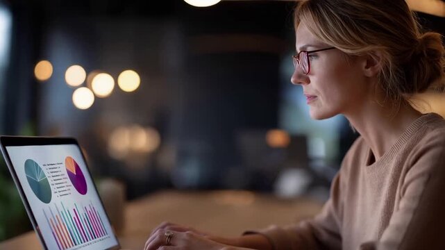 Data scientist working on a laptop with machine learning