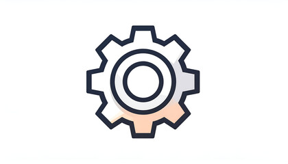 Obraz premium Gear icon illustration; cogwheel design element; vector graphic for engineering; settings symbol