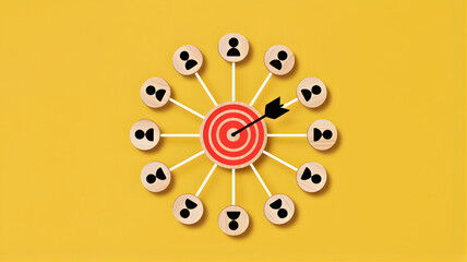 Fototapeta premium Strategic Marketing Focus Pinpointing Your Ideal Customer Audience for Business Growth