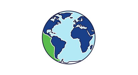 Fototapeta premium Earth Planet Globe Illustration.