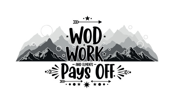 layered mountain silhouettes fading into distance abstract circles lines and geometric blocks symbolizing expansive landscape black and white retro mountain