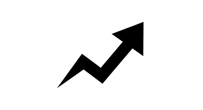 Black Arrow Pointing Upward Trend.