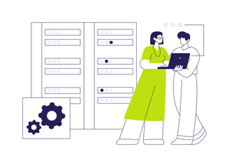 Big data isolated cartoon vector illustrations.