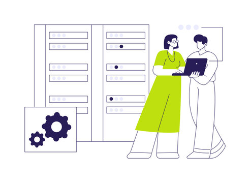 Big data isolated cartoon vector illustrations.