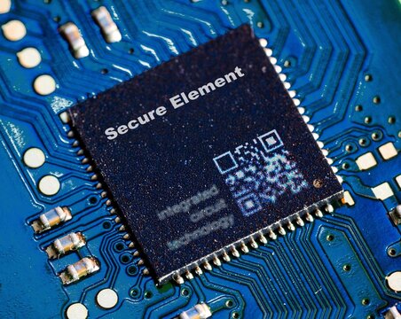 Secure Element IC for securely storing and processing sensitive data.