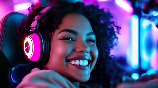 In this engaging segment, a plus size gamer shares tips on gaming while enjoying the vibrant atmosphere of her colorful setup. She discusses her favorite games and personal experiences