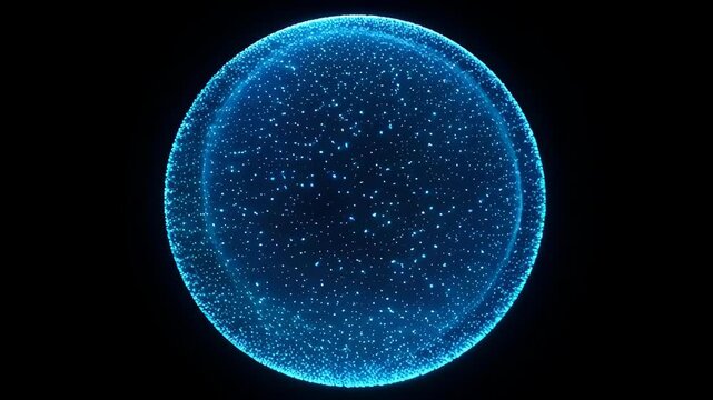 Glowing blue particle sphere luminous orb digital futuristic sphere glowing purple orb with sparkling points point sparkle glowing textured surface soft luminous edge cosmic neon globe abstract orb