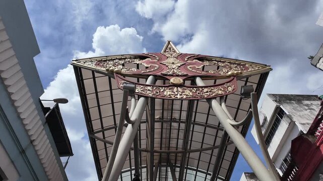 Entrance to Kasturi Walk famous covered street market next to Central Market Kuala Lumpur, Malaysia