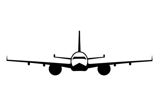 Modern Airplane Vector Graphic Artwork.