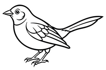 Fototapeta premium rosella bird silhouette line art vector illustration with a white background