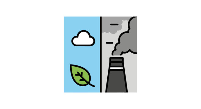 Pollution factory smoke stack pipe.