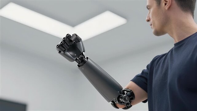 Advanced Prosthetic Arm Showcasing Functionality and Design