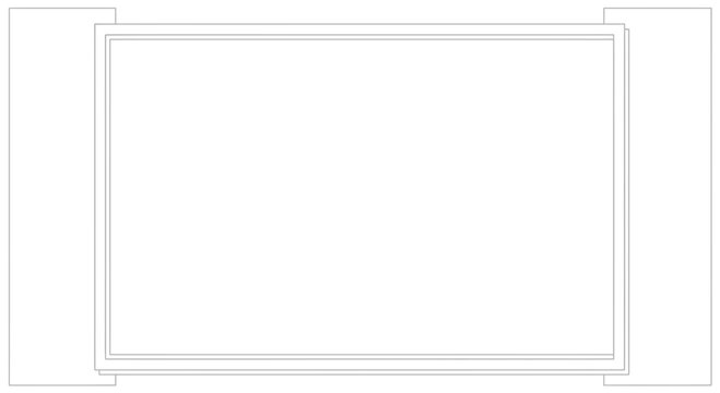 Blank White Frame Border with Copy Space Overlay on White Background