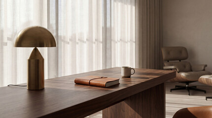 Fototapeta premium Quiet Luxury Home Office