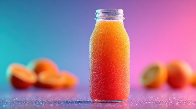 Citrus vitamin water minimal concept with clean fresh summer feeling