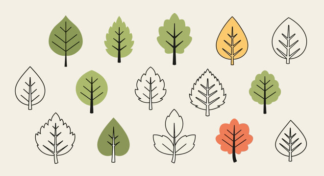 Cute bush cartoon characters with roses express confusion and thought