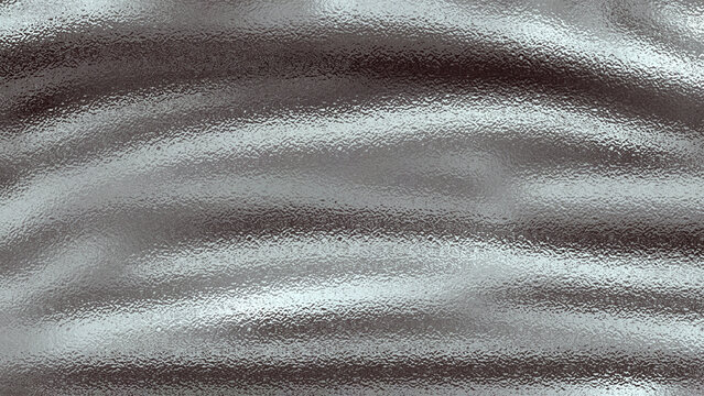 Luxury Silver Frosted Metal Texture Background. Abstract Rippled Metallic Foil Surface with Grainy Glitter Effect for Elegant Graphic Design