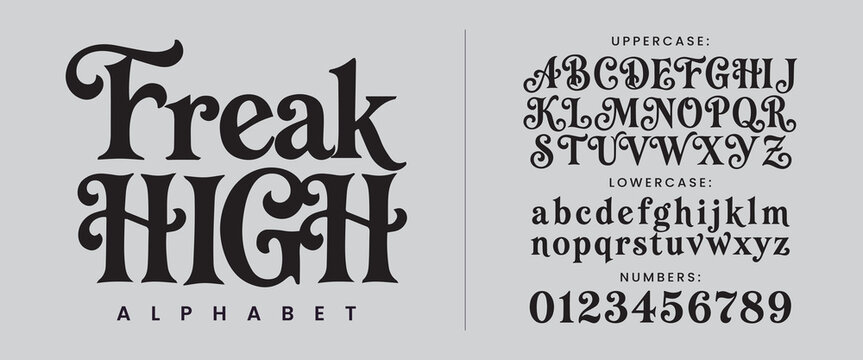 Freak High Decorative Serif Display Font with Curly Swash for Halloween and Gothic Poster Design