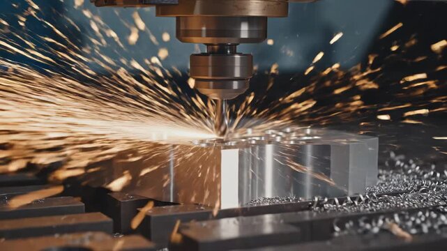 Metal drilling with sparks