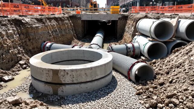 Underground utility pipeline installation for infrastructure projects