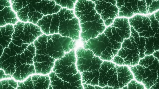 Electric green lightning bolt energy pattern.