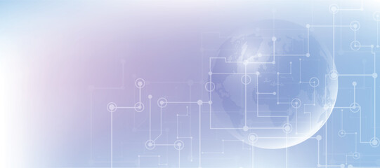 Fototapeta premium Global network connection concept. Social network communication in the global business. Big data visualization. Futuristic technology concept.