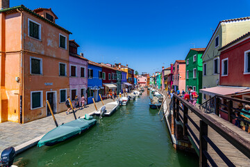 Obraz premium View of the island of Burano in the Venice lagoon (Italy)