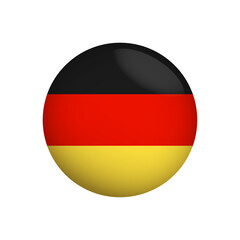Obraz premium Vector Germany Flag Glossy Button Round German National Symbol Icon