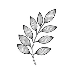 Obraz premium Leaf Branch Illustration Organic Growth Commercial Design