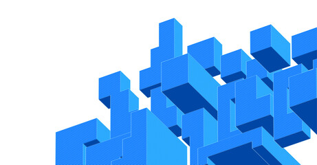 Fototapeta premium abstract architecture modular construction 3d
