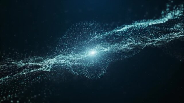 Glowing particles burst outward rapidly