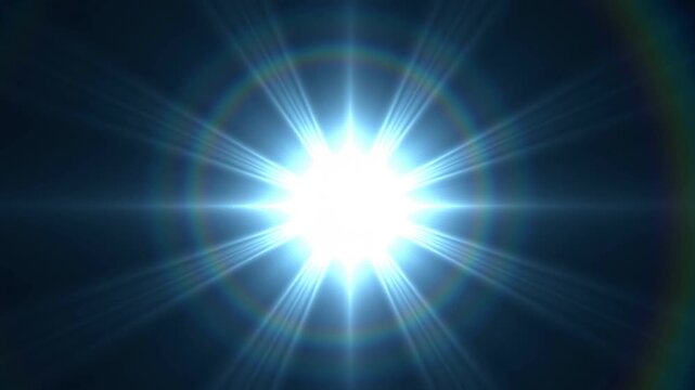 Bright light source emitting radiant beams in a dark background. Symbolizes energy, illumination, and inspiration in creative projects