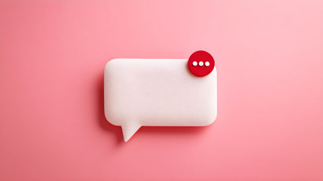 White speech bubble with red waiting message notification