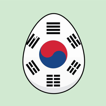 South Korean national Taegeuk symbol Easter Egg.