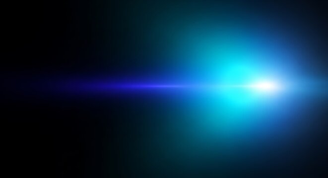 Vibrant blue light emission in dark space